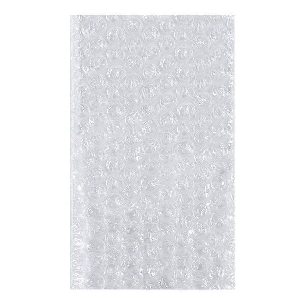 A close-up of a Lavex open end bubble bag filled with bubble wrap on a white background.