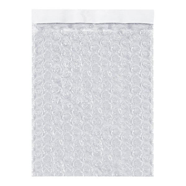 A clear plastic Lavex bubble wrap bag with bubbles.
