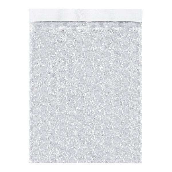 A clear plastic Lavex bubble wrap bag with bubbles inside.