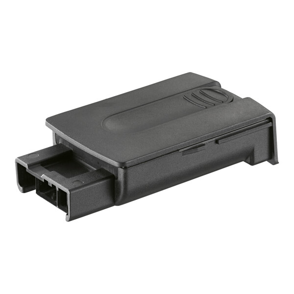 A black Karcher lithium-ion battery for an electronic device.