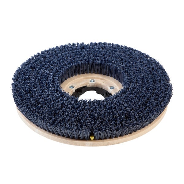 A circular Karcher mild grit brush with blue bristles.