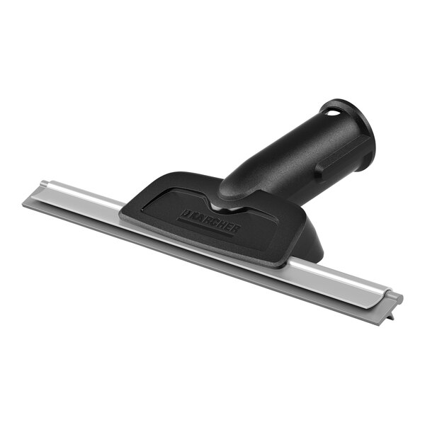 A black and grey Karcher window squeegee nozzle with a black handle.
