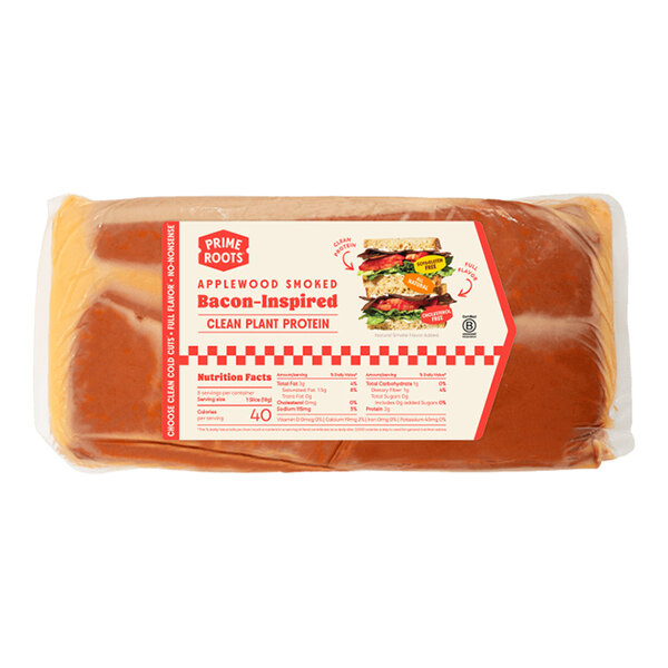 Prime Roots Vegan Applewood Koji-Bacon Slab 7.98 lb. - 2/Case