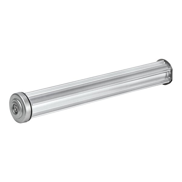 A close-up of a Karcher 14" cylindrical pad roller shaft.