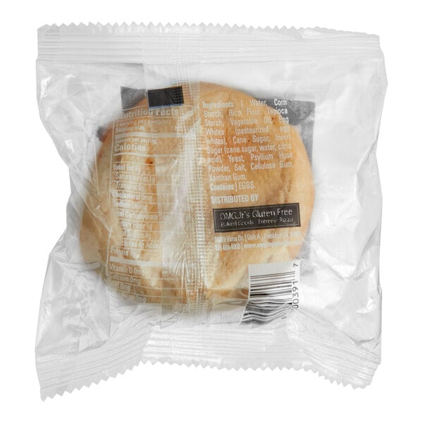 A plastic bag of OMG...It's Gluten Free Individually Wrapped White Dinner Rolls.