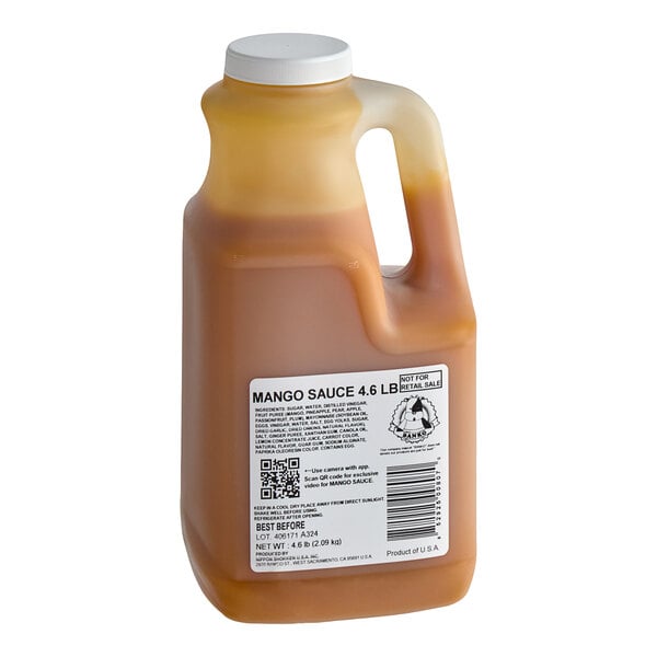 A plastic jug of Nippon Shokken Mango Sauce.