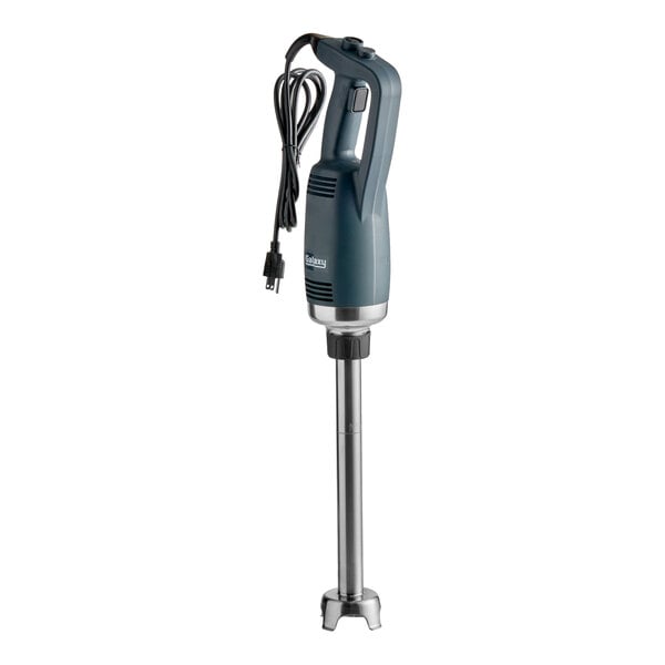 A heavy-duty 16-inch variable speed immersion blender with a 1 hp motor.