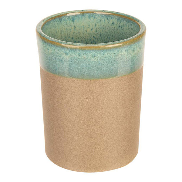 A close-up of a Cosy & Trendy Ocean Green stoneware mug.