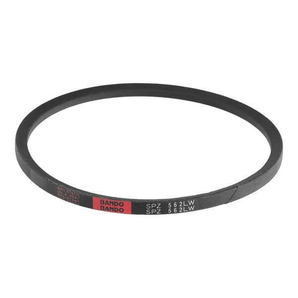 A black lift motor belt for Avantco MX60SHKIT, MX60MGKIT, and MX60H models.