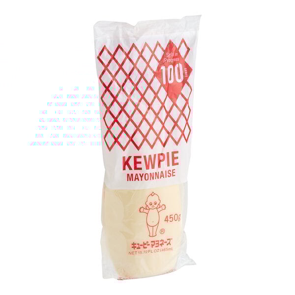 A package of Kewpie Mayonnaise on a white background.