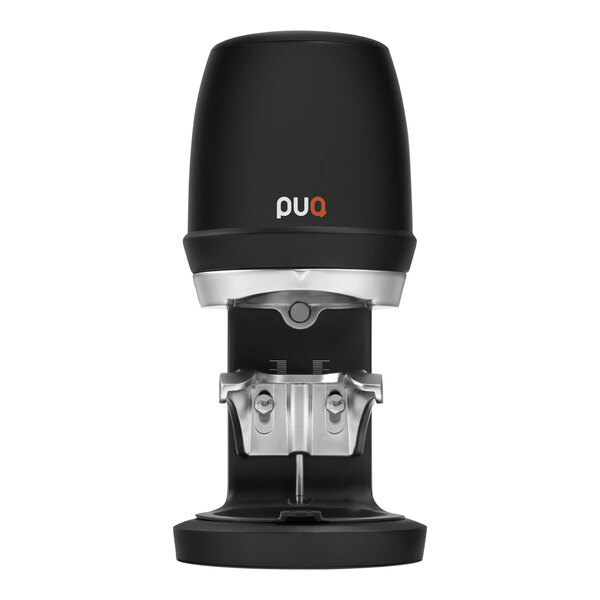A black automatic espresso tamper with a 58.3 mm base, designed for consistent coffee tamping.