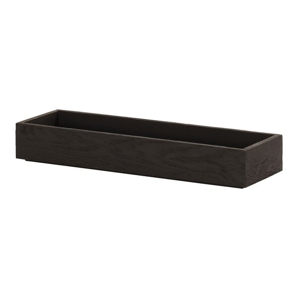 A black rectangular wooden tray from Brooklyn.