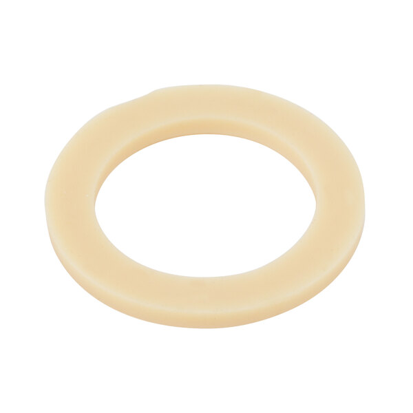 A white circle with a hole in it.