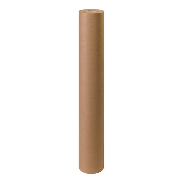A roll of Lavex natural kraft void fill packing paper on a white background.