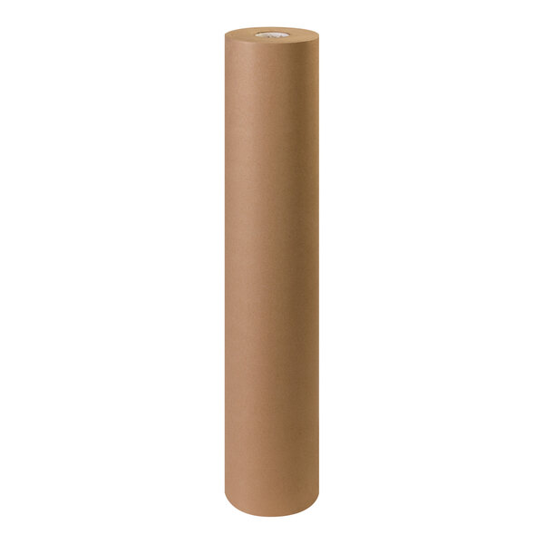 A roll of Lavex natural kraft void fill packing paper on a white background.