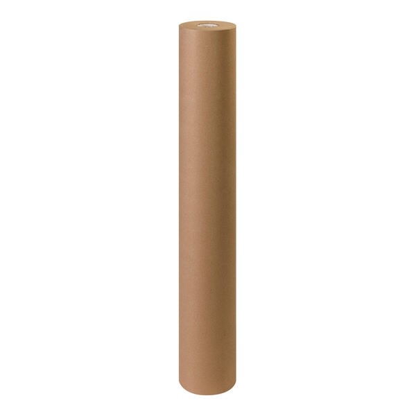 A roll of Lavex natural kraft void fill packing paper on a white background.
