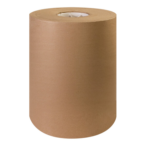 A roll of brown packing paper.