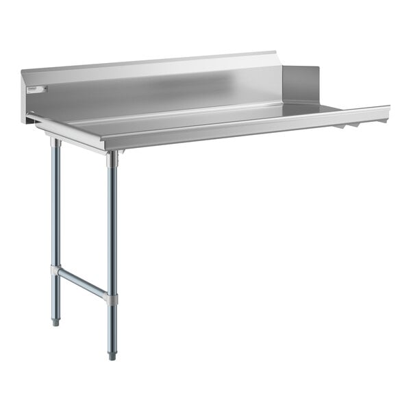Steelton 5' Left Side 18-Gauge Stainless Steel Clean Dishtable