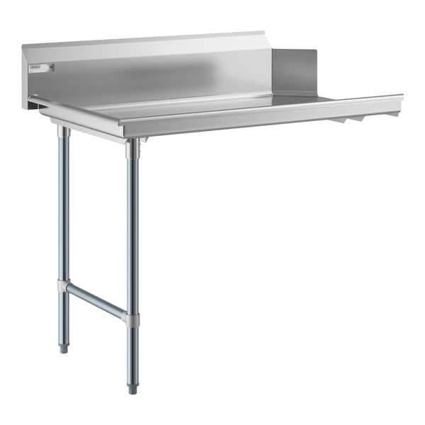 Steelton 4' Left Side 18-Gauge Stainless Steel Clean Dishtable
