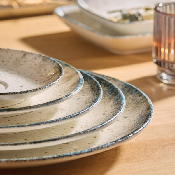 Acopa Architect 7 1/8" Round Gray Porcelain Coupe Plate - 24/Case