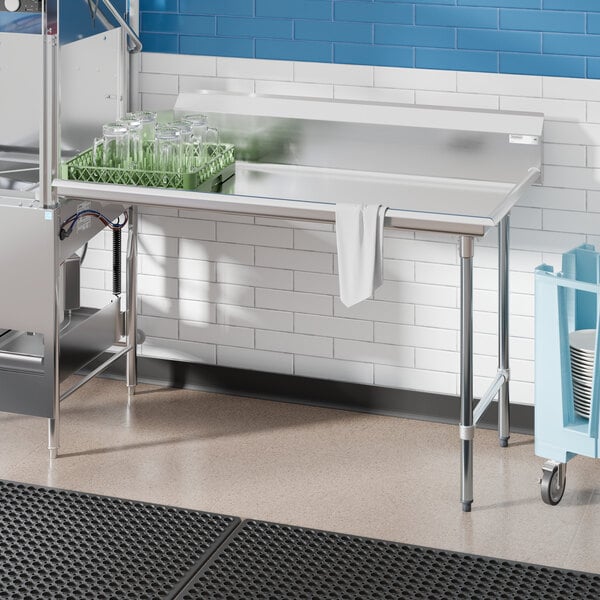 Steelton 5' Right Side 18-Gauge Stainless Steel Clean Dishtable