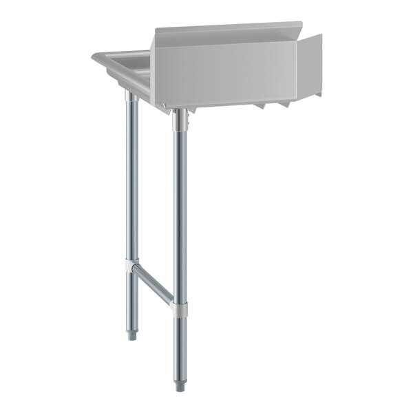 Steelton 2' Right Side 18-Gauge Stainless Steel Clean Dishtable