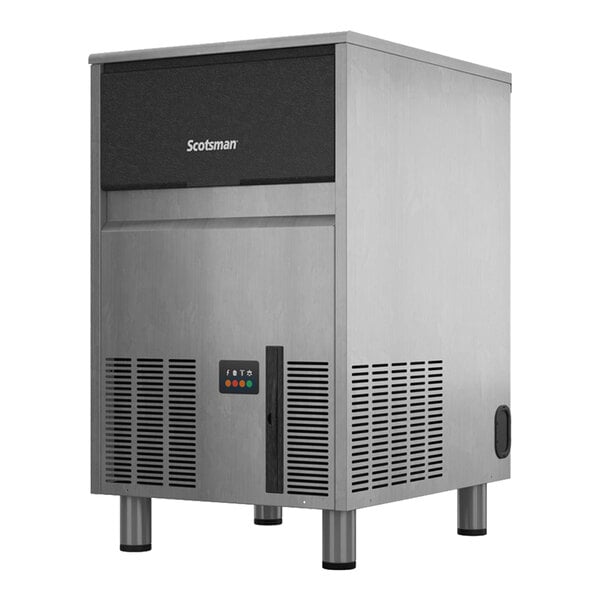 A stainless steel Scotsman undercounter ice machine.