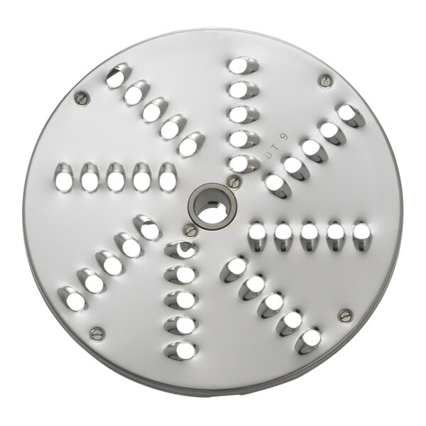An Edlund VariCut grating disc with 3/8" holes.
