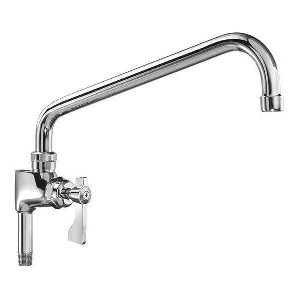 A chrome Krowne pre-rinse faucet add-on with a lever and hose.