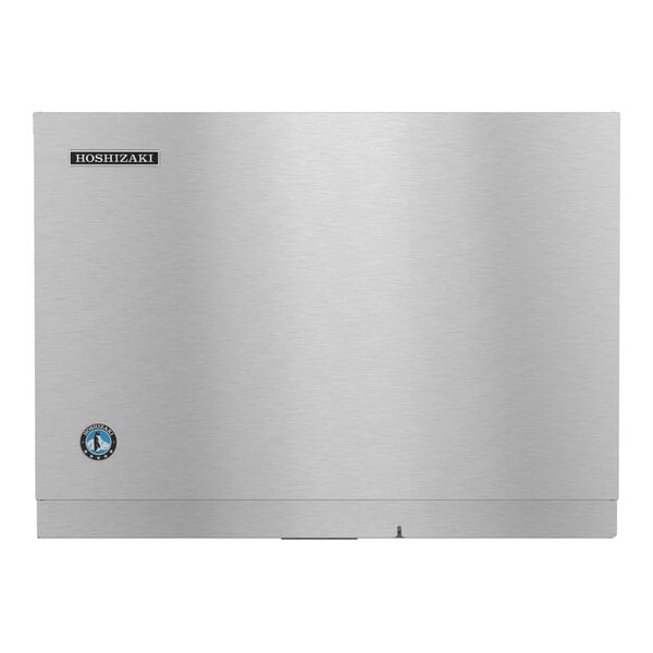 A stainless steel Hoshizaki low profile modular water cooled crescent cube ice machine.