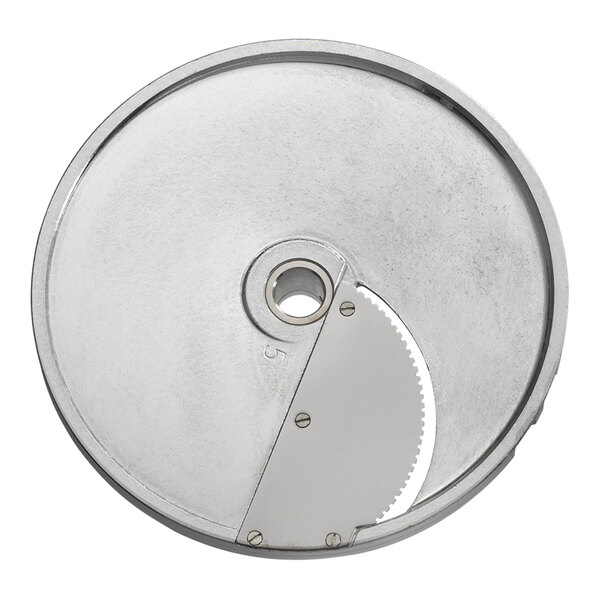A circular metal Edlund VariCut slicing disc with a circular blade.