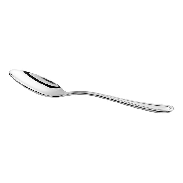 An Acopa Edgeworth stainless steel teaspoon with a silver handle.