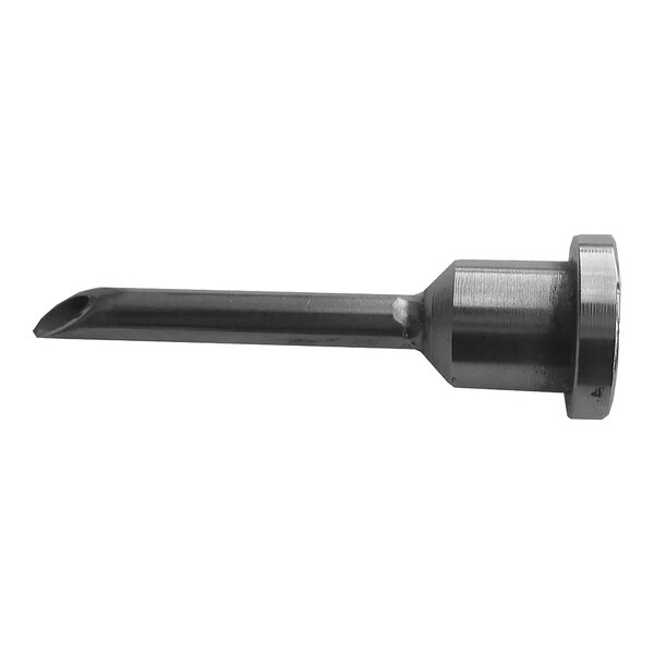 A close-up of a stainless steel Pavoni nozzle.