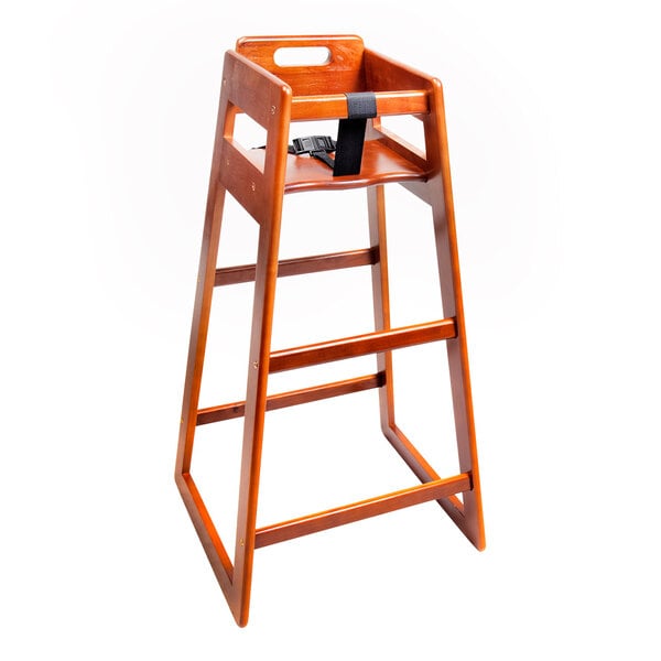 CSL Youngstar Bar Height Wood High Chair with Dark Finish - Unassembled