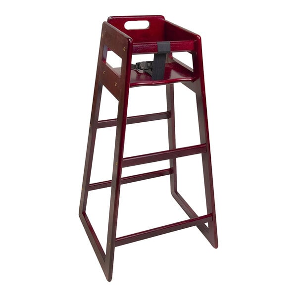 CSL Youngstar Bar Height Wood High Chair with Mahogany Finish - Assembled
