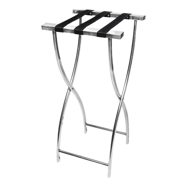 CSL 36" Stainless Steel Folding Tray Strand with Black Straps 1095-SS-1