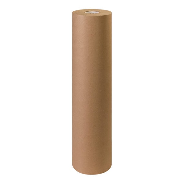 Lavex 36" x 1,200' 30 lb. Virgin Natural Kraft Packing Paper Roll