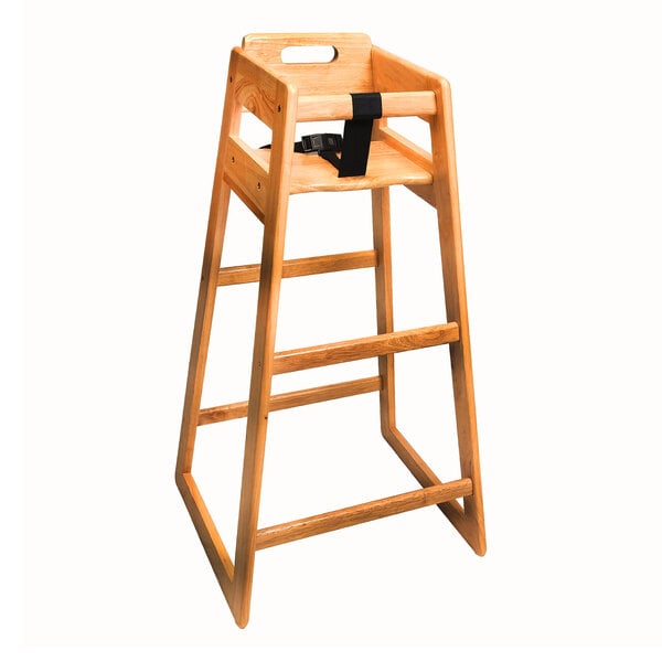 CSL Youngstar Bar Height Wood High Chair with Light Finish - Assembled