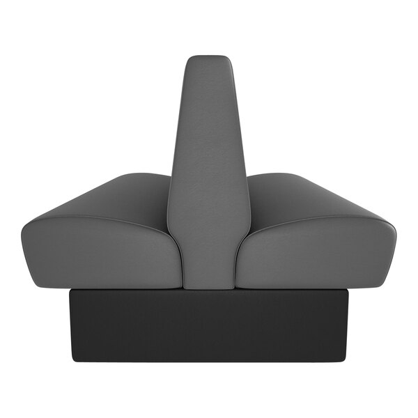 A QA Group graphite double back booth with a grey base.