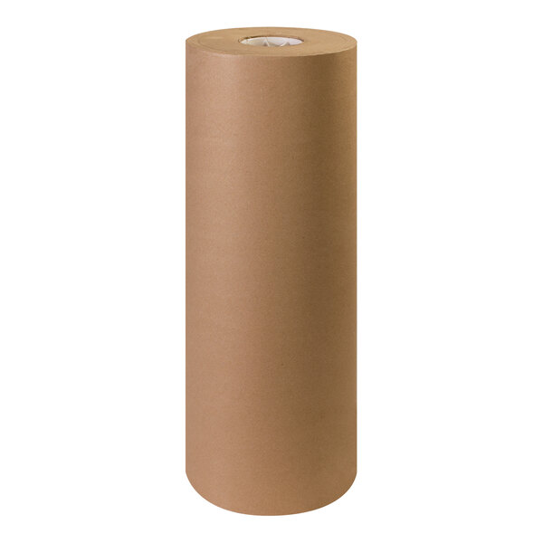 Lavex 24" x 900' 40 lb. Virgin Natural Kraft Packing Paper Roll