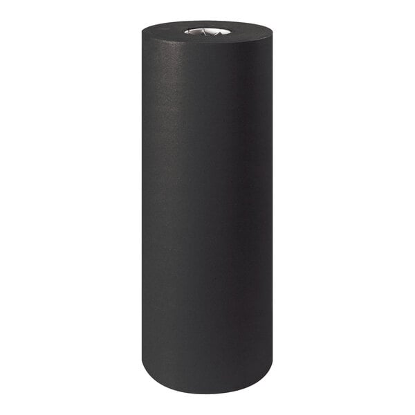 Lavex 24" x 720' 50 lb. Black Kraft Packing Paper Roll