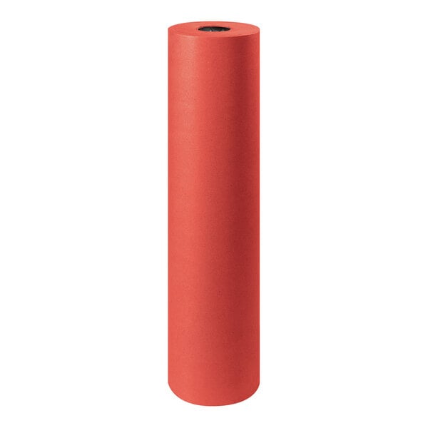 Lavex 36" x 1,000' 50 lb. Red Kraft Packing Paper Roll