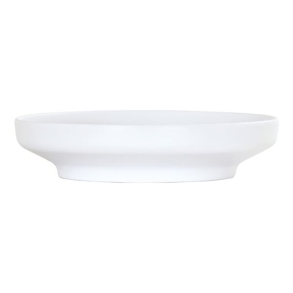 A white bowl on a white background.