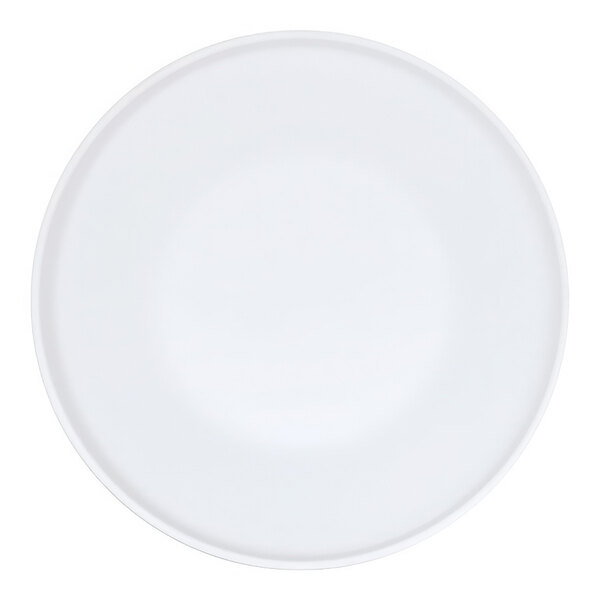 A white plate with a white border.
