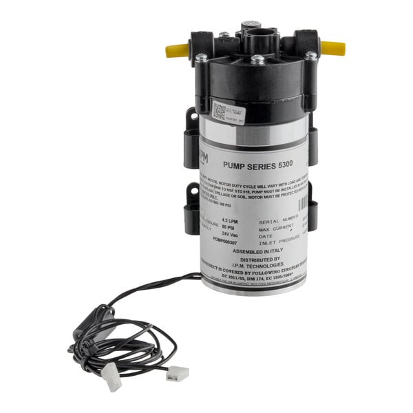 A Narvon 378PAF4632 pump for auto-fill units with attached wiring and labeled specifications.