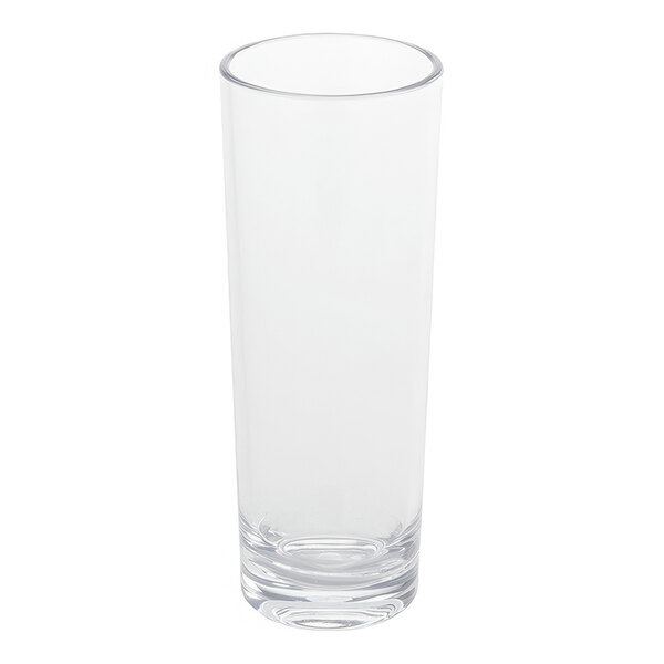 An American Metalcraft clear Tritan plastic Collins glass.