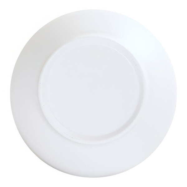 A white Cal-Mil melamine soup bowl with a round edge.
