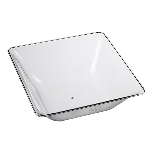 Solia Fluid 30 oz. Clear Plastic Salad Bowl - 100/Case