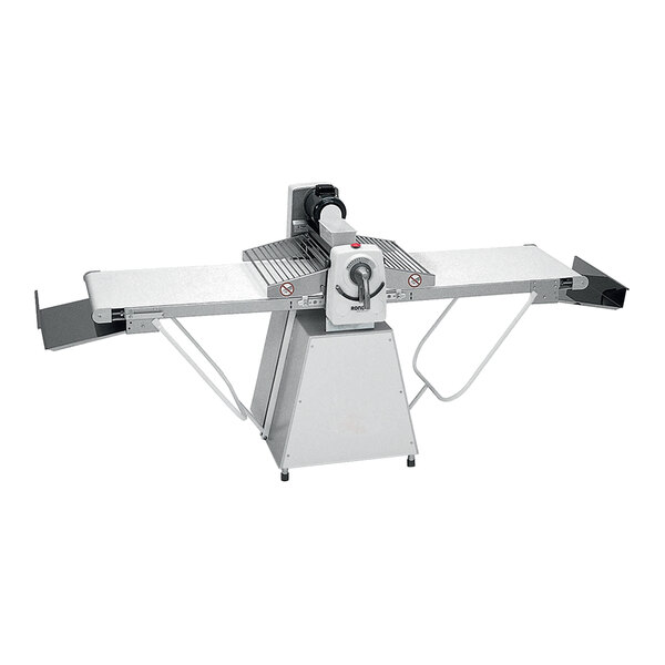 A Rondo Ecomat dough sheeter with a handle.