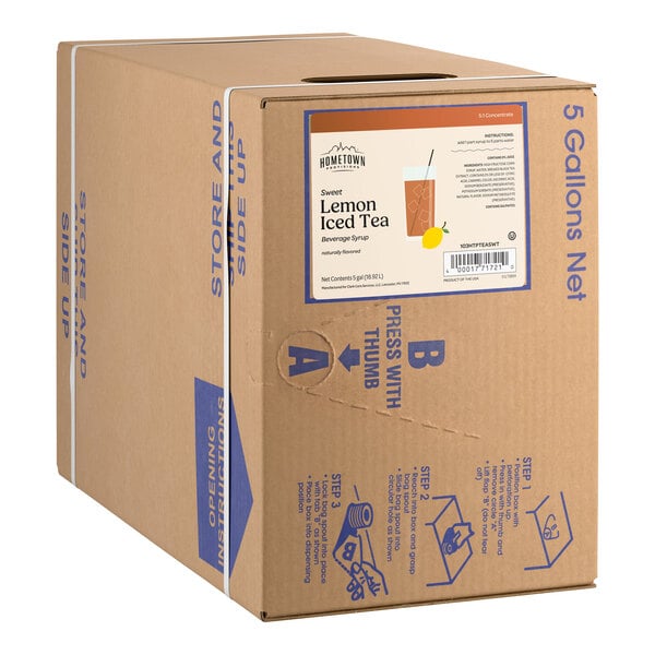 Hometown Provisions Lemon Sweet Iced Tea Syrup 5 Gallon Bag in Box